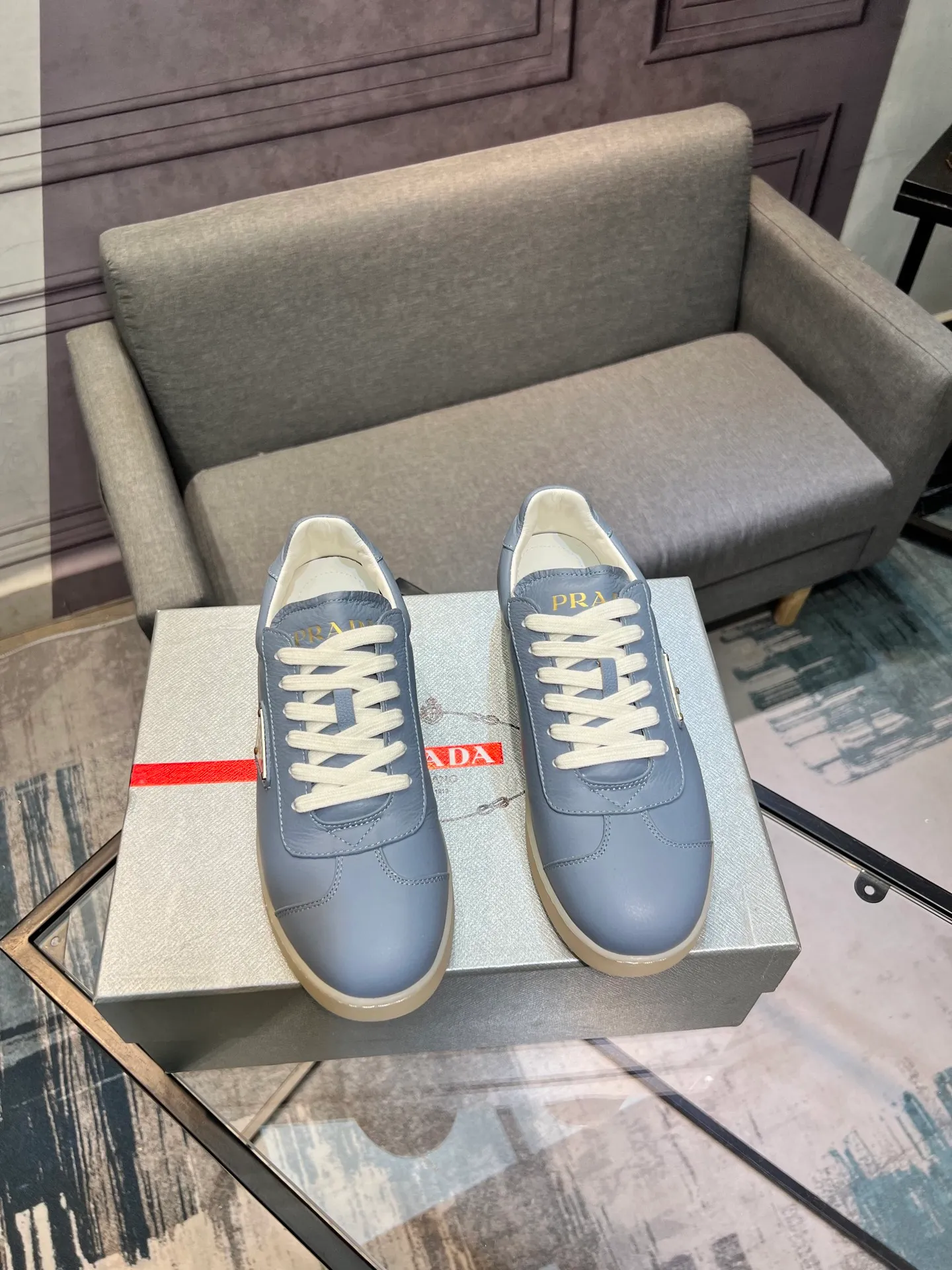 Men's shoes 💰540 [PRADA] Men's shoes are popular in the counter, official website synchronization, 1 high-quality shipment ✔️ Original frosted cowhide + cowhide lining, 1🆚1 replica, original sole, 38-45 (45 customized, non-refundable)